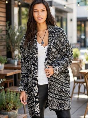Free People front button Faire Isle Cardigan in size Med.